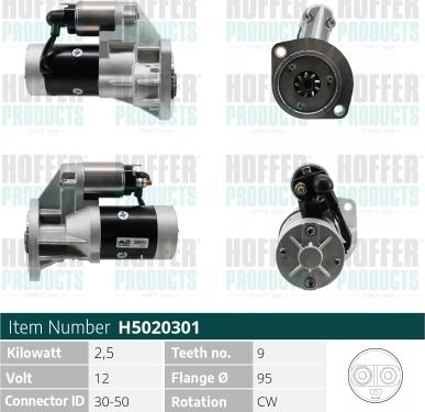 Hoffer H5020301 - Démarreur cwaw.fr