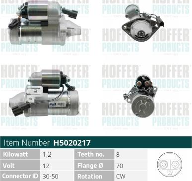 Hoffer H5020217 - Démarreur cwaw.fr