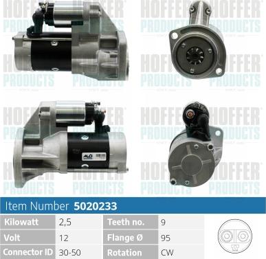 Hoffer H5020233 - Démarreur cwaw.fr