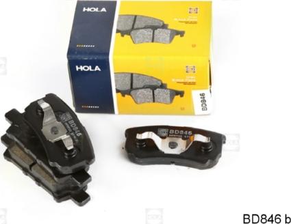 Hola BD846 - Kit de plaquettes de frein, frein à disque cwaw.fr