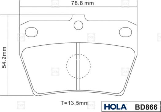 Hola BD866 - Kit de plaquettes de frein, frein à disque cwaw.fr