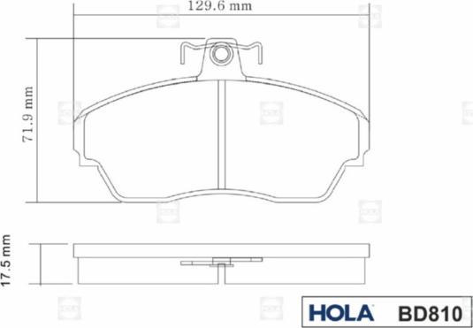 Hola BD810 - Kit de plaquettes de frein, frein à disque cwaw.fr