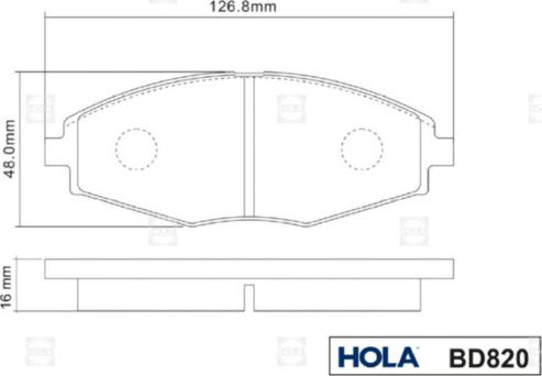 Hola BD820 - Kit de plaquettes de frein, frein à disque cwaw.fr