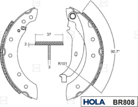 Hola BR808 - Jeu de mâchoires de frein cwaw.fr