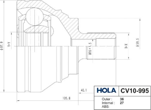 Hola CV10-995 - Jeu de joints, arbre de transmission cwaw.fr