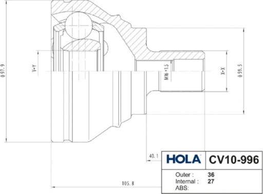 Hola CV10-996 - Jeu de joints, arbre de transmission cwaw.fr