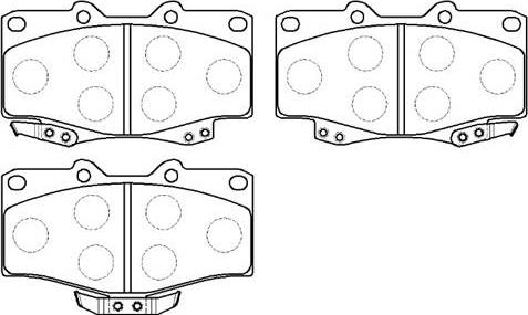 HSB Gold HP5036 - Kit de plaquettes de frein, frein à disque cwaw.fr