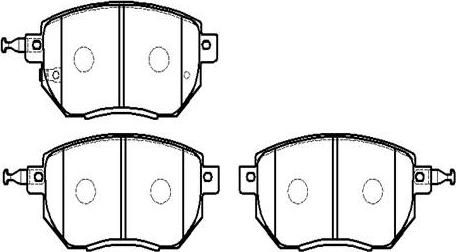 HSB Gold HP5206 - Kit de plaquettes de frein, frein à disque cwaw.fr