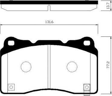 HSB Gold HP0050 - Kit de plaquettes de frein, frein à disque cwaw.fr