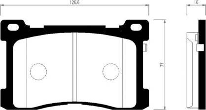 HSB Gold HP0052 - Kit de plaquettes de frein, frein à disque cwaw.fr