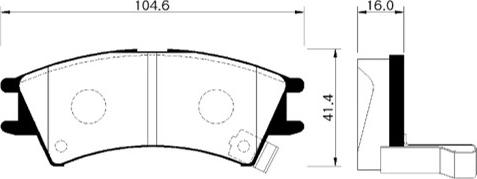 HSB Gold HP0001 - Kit de plaquettes de frein, frein à disque cwaw.fr