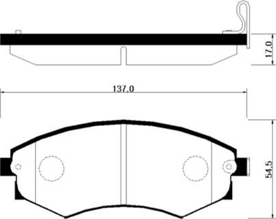 HSB Gold HP0003 - Kit de plaquettes de frein, frein à disque cwaw.fr