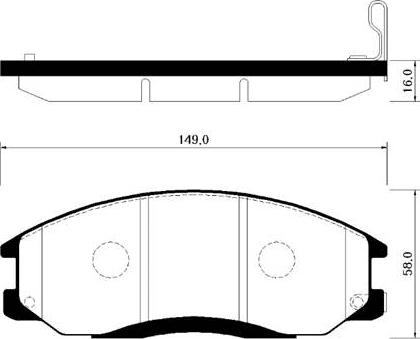 HSB Gold HP0014 - Kit de plaquettes de frein, frein à disque cwaw.fr