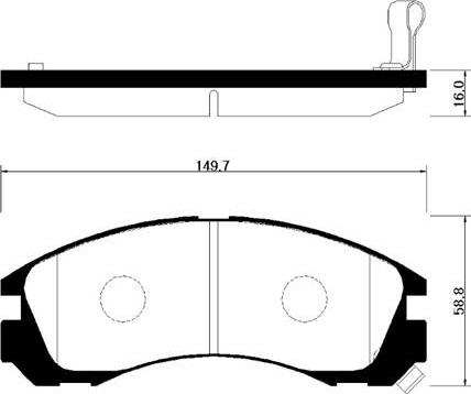 HSB Gold HP0025 - Kit de plaquettes de frein, frein à disque cwaw.fr