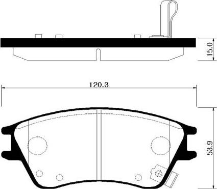 HSB Gold HP0020 - Kit de plaquettes de frein, frein à disque cwaw.fr