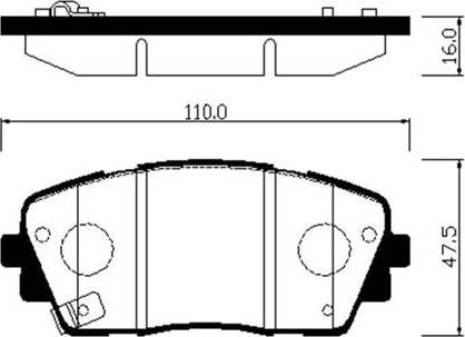 HSB Gold HP1047 - Kit de plaquettes de frein, frein à disque cwaw.fr