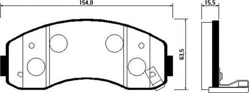 BENDIX 510745 - Kit de plaquettes de frein, frein à disque cwaw.fr