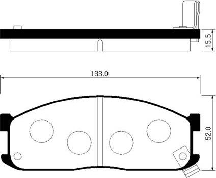 HSB Gold HP1010 - Kit de plaquettes de frein, frein à disque cwaw.fr