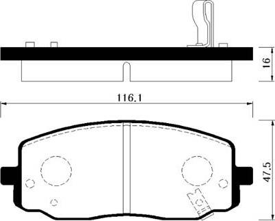 Textar 427501 - Kit de plaquettes de frein, frein à disque cwaw.fr