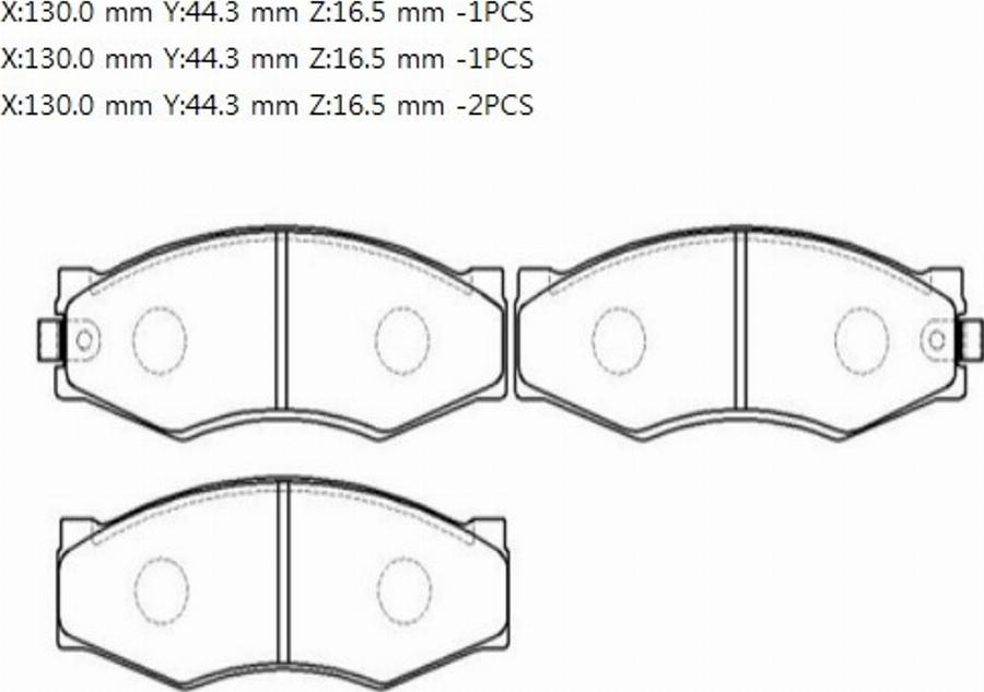 HSB Gold HP8368 - Kit de plaquettes de frein, frein à disque cwaw.fr