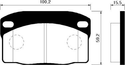 HSB Gold HP2003 - Kit de plaquettes de frein, frein à disque cwaw.fr