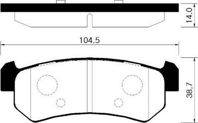 HSB Gold HP2014 - Kit de plaquettes de frein, frein à disque cwaw.fr