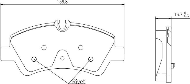 HUSCH JL0951 - Kit de plaquettes de frein, frein à disque cwaw.fr