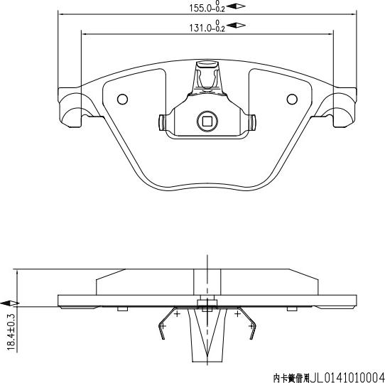 HUSCH JL0449 - Kit de plaquettes de frein, frein à disque cwaw.fr