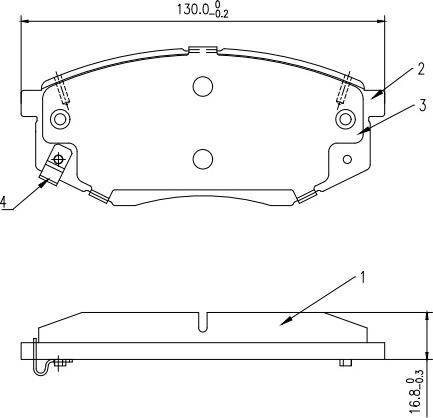 HUSCH JL0400 - Kit de plaquettes de frein, frein à disque cwaw.fr