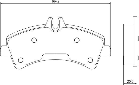 HUSCH JL0595 - Kit de plaquettes de frein, frein à disque cwaw.fr