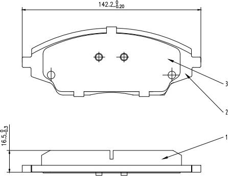 HUSCH JL0554 - Kit de plaquettes de frein, frein à disque cwaw.fr