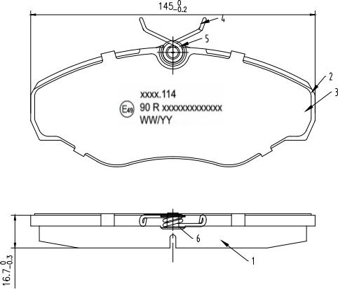 HUSCH JL0509 - Kit de plaquettes de frein, frein à disque cwaw.fr