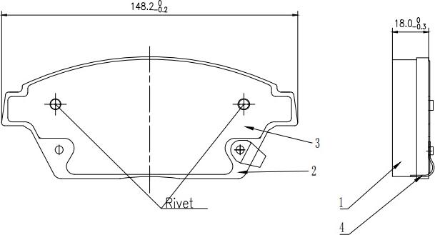 HUSCH JL0513 - Kit de plaquettes de frein, frein à disque cwaw.fr