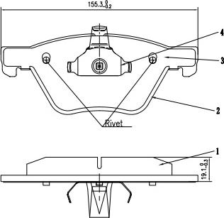 HUSCH JL0532 - Kit de plaquettes de frein, frein à disque cwaw.fr