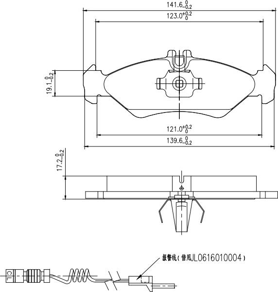 HUSCH JL0528 - Kit de plaquettes de frein, frein à disque cwaw.fr