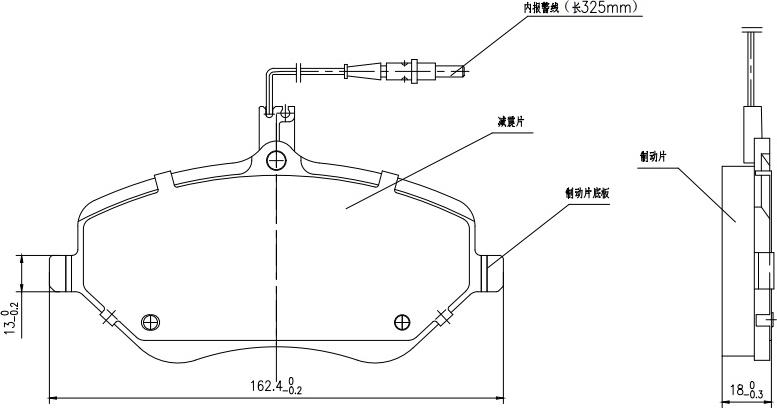 HUSCH JL0658 - Kit de plaquettes de frein, frein à disque cwaw.fr