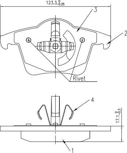 HUSCH JL0098 - Kit de plaquettes de frein, frein à disque cwaw.fr