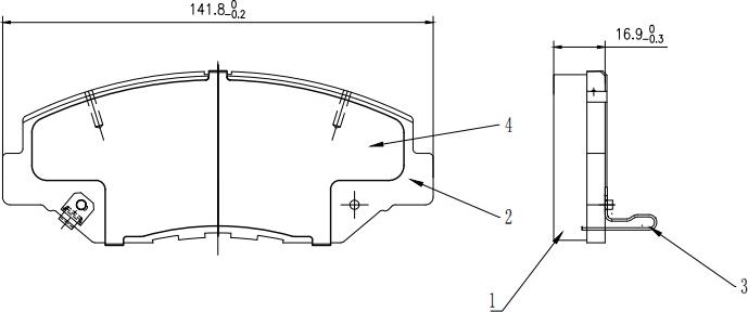 HUSCH JL0046 - Kit de plaquettes de frein, frein à disque cwaw.fr