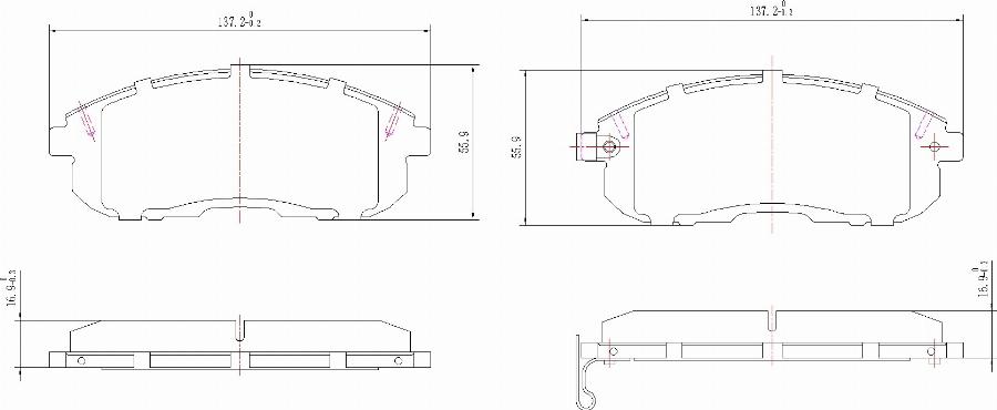 HUSCH JL0066 - Kit de plaquettes de frein, frein à disque cwaw.fr