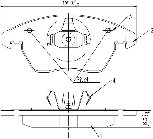 HUSCH JL0067 - Kit de plaquettes de frein, frein à disque cwaw.fr