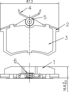 HUSCH JL0004 - Kit de plaquettes de frein, frein à disque cwaw.fr