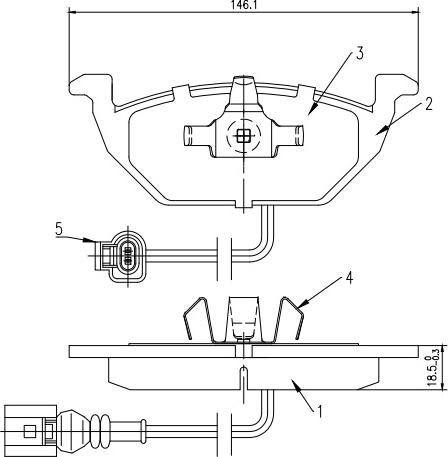 HUSCH JL0006 - Kit de plaquettes de frein, frein à disque cwaw.fr