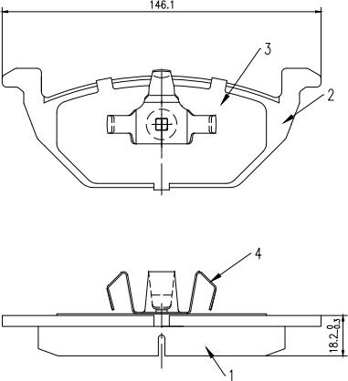 HUSCH JL0083 - Kit de plaquettes de frein, frein à disque cwaw.fr