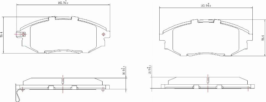 HUSCH JL0032 - Kit de plaquettes de frein, frein à disque cwaw.fr