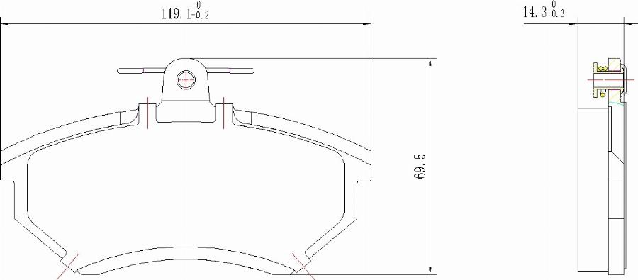 HUSCH JL0026 - Kit de plaquettes de frein, frein à disque cwaw.fr