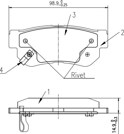 HUSCH JL0021 - Kit de plaquettes de frein, frein à disque cwaw.fr