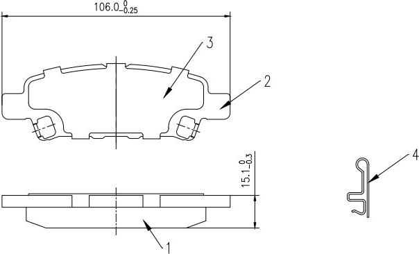 HUSCH JL0118 - Kit de plaquettes de frein, frein à disque cwaw.fr