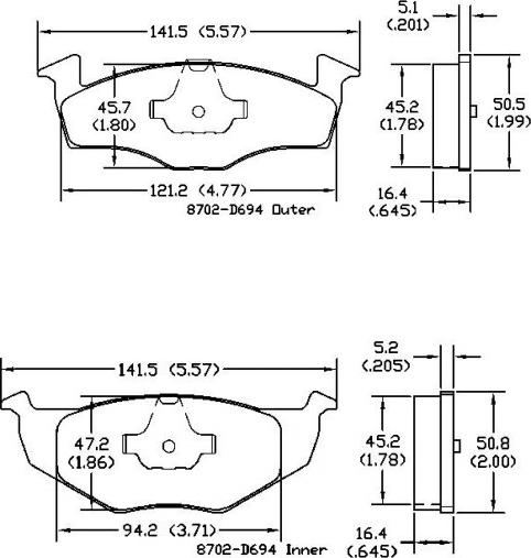 HUSCH JL0860 - Kit de plaquettes de frein, frein à disque cwaw.fr