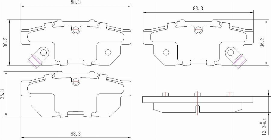 HUSCH JL0861 - Kit de plaquettes de frein, frein à disque cwaw.fr