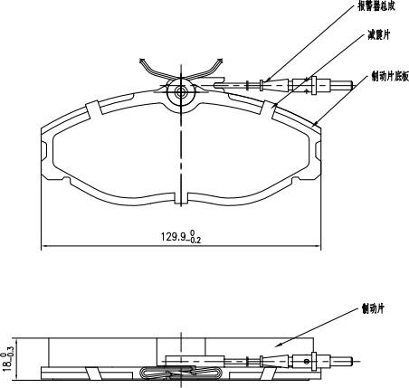 HUSCH JL0839 - Kit de plaquettes de frein, frein à disque cwaw.fr